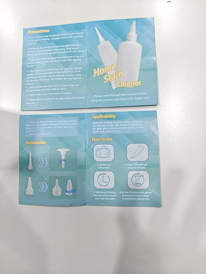 Sugelary Home Stain Cleaner, 5 fl oz Mold Stain Cleaner Gel for Washing Machine, Home Stain Cleaning Gel for Fridge, Tile, Grout, Sink and Bathroom Use