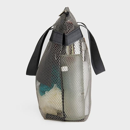 Mesh Shower Caddy Bag Portable Hanging Toiletry and Bath Organizer with Zipper for Travel, Gym, Camping, College Dorms, Beach