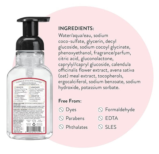 J.R. Watkins Foaming Hand Soap with Pump Dispenser, Moisturizing Foam Hand Wash, Alcohol-Free, Cruelty-Free, Peppermint, 9 fl oz, 3 Pack
