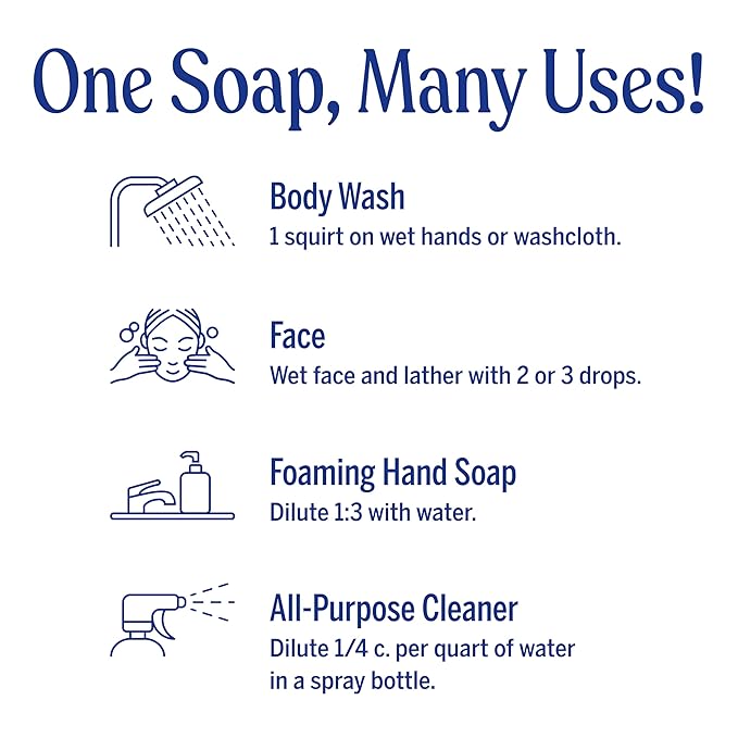 Dr. Bronner's Magic Soap-Pure-Castile Liquid Refill (Peppermint, 32 ounce, 2-Pack) - Regenerative Organic Certified Oils, For Body, Hair, Laundry, Pets & Dishes, Concentrated, Vegan, Non-GMO