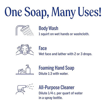 Dr. Bronner's Pure-Castile Magic Liquid Soap (Citrus, 16 Ounce, 2-Pack)- Made with Regenerative Organic Certified Oils, 18-in1 Uses: Face, Hair, Hand & Body Soap, Laundry, Pets- Concentrated, Vegan