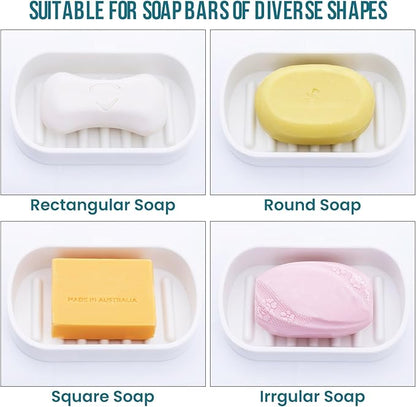 TAILI Soap Holder Saver, Bar Soap Dish Tray Suction Cup for Shower Wall Mounted, Removable, Suitable for Bathroom, Tub,Sponge Holder Kitchen Sink,Removable,Easy to Clean,Universal Bathroom Accessories