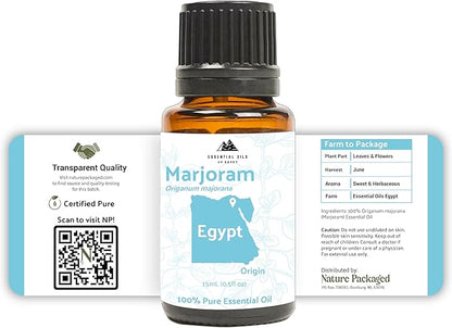 Marjoram Essential Oil - Aceite de Mejorana Direct from Egypt for Massage & Aromatherapy | Premium Therapeutic Grade (22lbs)