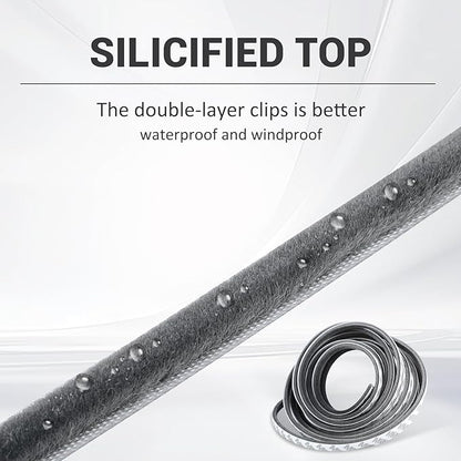 Durable Self-Adhesive Weather Seal for Doors and Windows, 33 Ft Gray, 0.35" Wide x 0.35" Thick - Soundproof, Windproof, and Draft Blocker