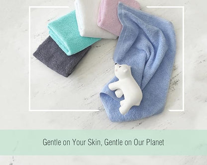 12 Pack Washcloths 13" x 13" - Soft Wash Cloths for Your Face Towel, Viscose derived from Bamboo & Cotton Blend Wash Cloths for Your Body (Gray)