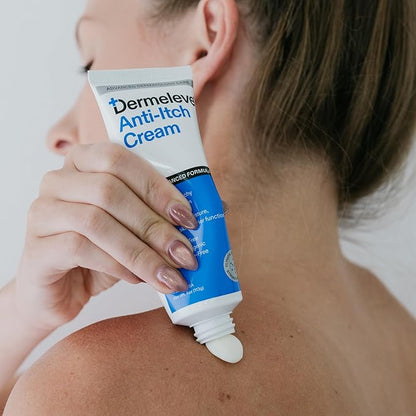 Dermeleve Steroid Free Anti-Itch Cream | Extra Strength for Psoriasis, Seborrheic Dermatitis, Viral Rash, Bug Bites, Allergy, Chronic Hives, Neuropathy (Nerve) | Full Body Itch Relief | 4 oz (3 Pack)