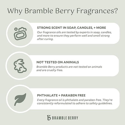 Bramble Berry Tobacco and Bay Leaf Fragrance Oil 2 oz | Bold Earthy Masculine Scent for Soap, Candles, Beard Oil & Skincare | Skin Safe, Vegan, Paraben & Phthalate Free, DIY Craft Essential