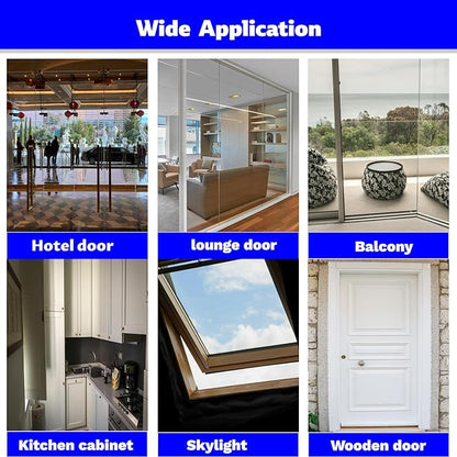 Weather Stripping Door Seal Strip 33 Feet Strip Bottom Draft Insulation Stopper Weatherproof Soundproof for Door Frame or Window Sealer Bathroom Shower Glass Gaps