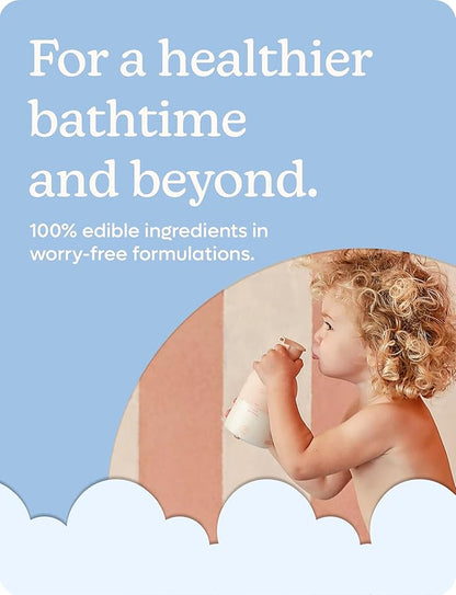 Babyology All Natural Baby Wash and Shampoo - 100% Edible Ingredients - with Organic Rose Water (Unscented) - 12 FL. OZ - Good for Sensitive Skin - Non Toxic - Tear Free (Pack of 2)