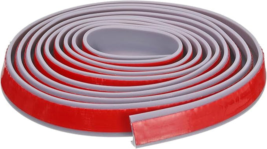 118"x0.8"x0.5" (LxWxH) Collapsible Shower Barrier Stopper - 1 Pack - Good for Bathroom Kitchen - L Shape Water Splash Guard Blocker - Gray