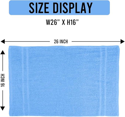 100% Cotton Salon Towel Set of 24|400 GSM|Soft Hand Towel|Bulk Hand |Cotton Salon Towels|Ideal for Spa Gym Bathroom Hotel|Absorbent||Not Bleach Proof|Quick Dry|Hand Towel 16 x 27 in|Blue