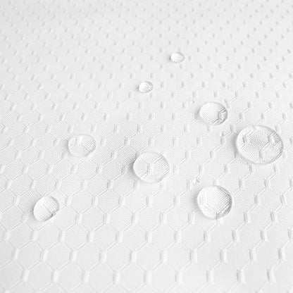 AooHome Extra Long 72x86 Inch Shower Curtain, Fabric Waffle Weave Decor Bath Curtain with Hooks, Weighted Hem, Heavy Weight, Water Repellent, White, 72 Width by 86 Height Inch