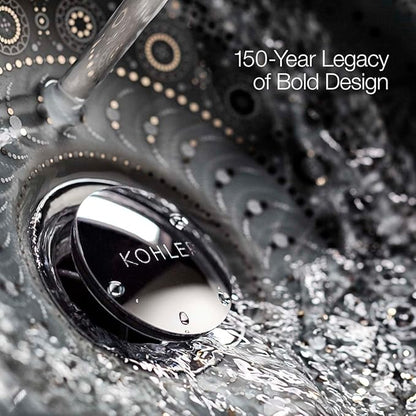 Kohler 37722-Y-CP Cinq™ Square single-function filtered showerhead, 2.5 gpm, Polished Chrome
