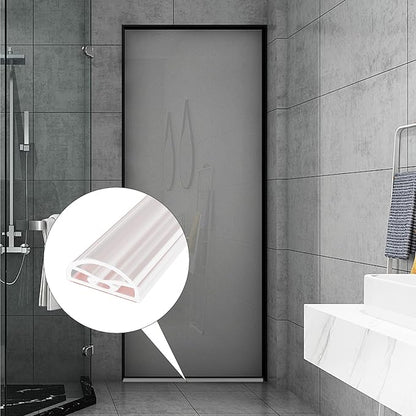 118” Transparent Shower Threshold Water Dam Stopper for Dry and Wet Separation,Self Adhesive Collapsible Walk in Shower Splash Guard Seal Strip,Silicone Sink Edge Water Barrrier for Bathroom,Kitchen
