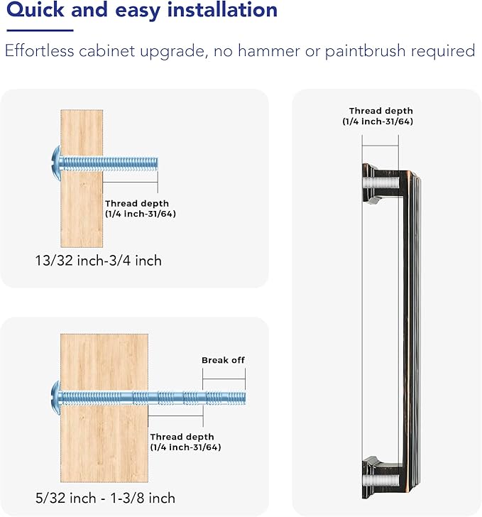 Ravinte Hardware 15 Pack Oil Rubbed Bronze Cabinet Pulls, 5 Inch (128mm) Hole Center Zinc Alloy Drawer Handles for Kitchen Cabinets, Cupboards, Dressers, Square Solid Metal Hardware