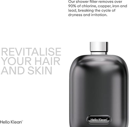 Shower Filter in Chrome - Filter Unwanted Metals, Chlorine & Impurities Found in Shower Water - Improves Quality of Skin & Hair - Quick Easy Install For In-Line & Electric Shower