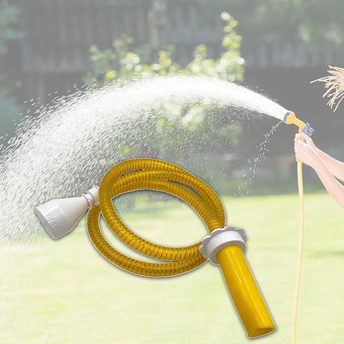 Compact ABS Shower Hose, Quick Connect Design with Control, Bathroom & Pet Cleaning Applications, Tool-Free Installation Shower Hose