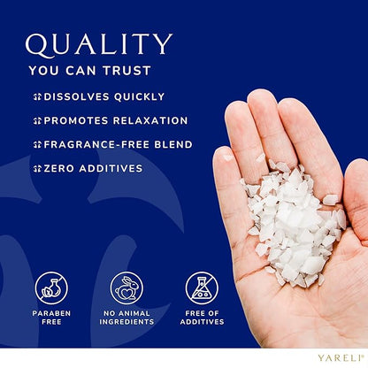 Yareli Magnesium Flakes, 15lb, Dead Sea Bath & Foot Soak, Alternative to Epsom Salt with Over 800,000mg of Magnesium Chloride Per Bag