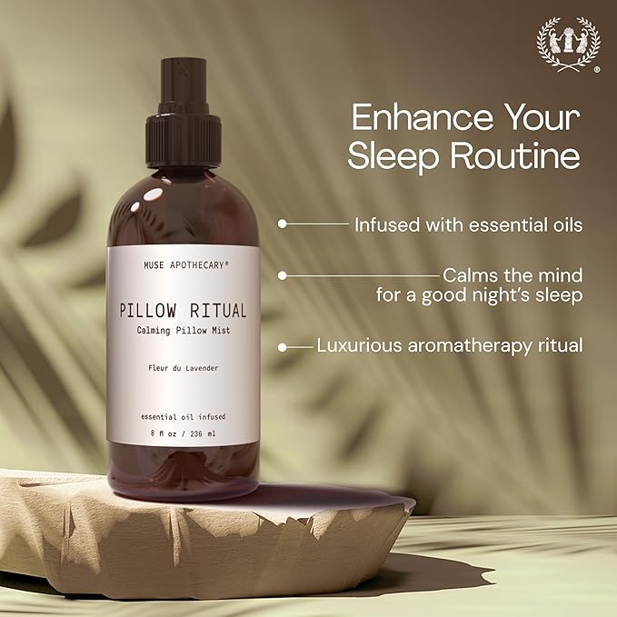 Muse Apothecary Pillow Ritual - Aromatic, Calming and Relaxing Pillow Mist, Linen and Fabric Spray - Infused with Natural Aromatherapy Essential Oils - 4 oz, Cara Orange + Fig + Blackberry Vanilla, 2