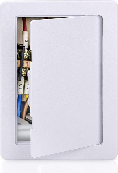 Plumbing Access Panel for Drywall 6 x 9 Inch Plastic Access Door Removable Wall Access Panel Ceiling Reinforced Hinged Durable White