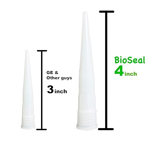 Black BioSeal 100% Silicone Sealant Caulk General Purpose, Waterproof and No Odor 10.1 Ounce Cartridge -Black (10)
