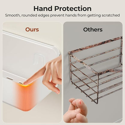 Orimade Shower Caddy 4-Pack, No-Drill Adhesive Shelves for Bathroom, Rustproof ABS Storage Organizer Set, Clear