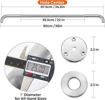Grab Bars for Shower, 2 Pack 36-Inch Anti Slip Shower Handles for Elderly, Safety Shower Grab Bar, Stainless Steel Handicap Grab Bars for Bathroom,Toilet (Brushed Nickel, 1" Diameter)