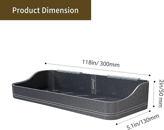Luxury Shower Caddy, Rustproof Metal Large Capacity Bathroom Shelves for Storage, Adhesive or Drill Mounting for Kitchen Holder & Organizer (1 Pack)