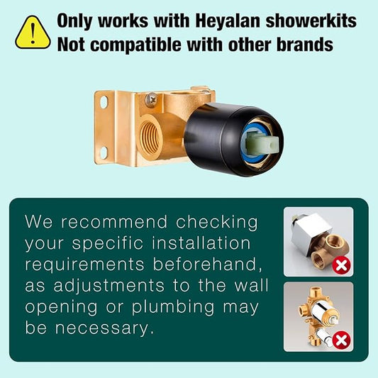 Heyalan 8 Inch Shower Head and Handle Set Square Shower Faucet Set Bathroom Rainfall Shower System Stainless Steel Showerhead Single Function Shower Trim Kit,Female Thread Valve,Oil Rubbed Bronze