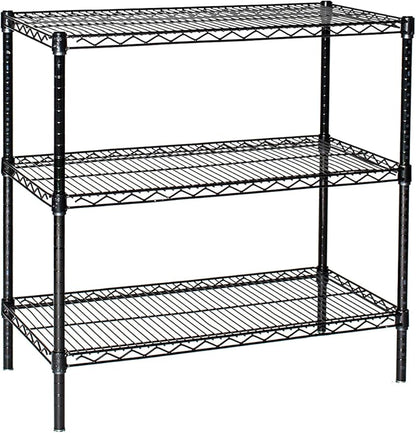 Omega 21" Deep x 48" Wide x 96" High 3 Tier Black Starter Shelving Unit