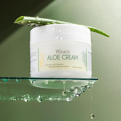 Deluvia Miracle Aloe Cream | Face & Body Moisturizer with Vitamin E & Organic Aloe Vera | Hydrating, Soothing for Dry Skin, Anti-Wrinkle, Acne Scars, Rosacea, Psoriasis, Eczema - 2 Pack