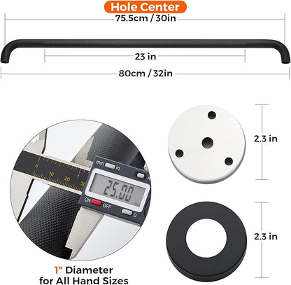 Grab Bars for Shower, 2 Pack 32-Inch Anti Slip Shower Handles for Elderly, Safety Shower Grab Bar, Stainless Steel Handicap Grab Bars for Bathroom (Black 1" Diameter)