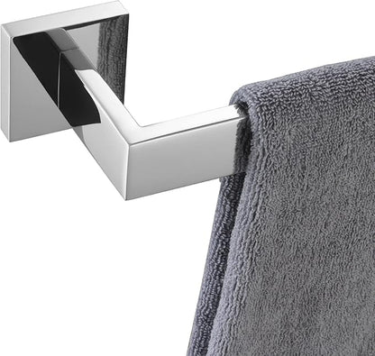 KOKOSIRI 16-Inch Single Towel Bar, Bathroom Kitchen Towel Holder, Wall Mounted SUS304 Stainless Steel Towel Rack, Polished Chrome, B4003CH-L16