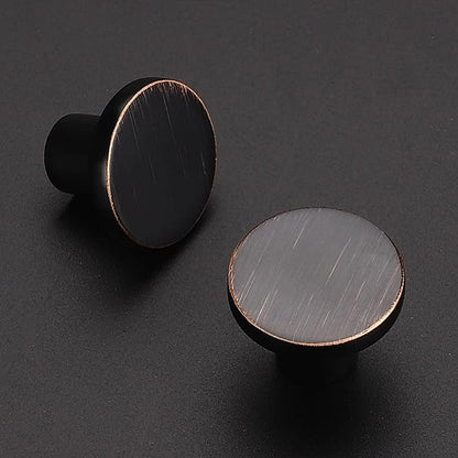 Ravinte 5 Pack Cabinet Knobs Oil Rubbed Bronze Kitchen Cabinet Knobs Round Dresser Drawer Pulls Closet Door Pulls 1-1/5 Inch