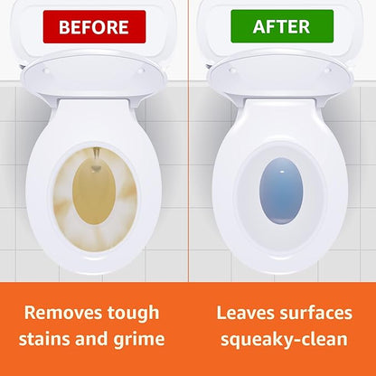 Amazon Basics Toilet Bowl Cleaner with Cling Action Formula, Bleach, Fresh Scent, 24 Fl Oz, Pack of 1