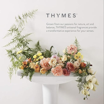 Thymes Large Hand Moisturizing Wash - Olive Leaf - Scented Liquid Hand Soap – Refillable Hand Soap Pump Bottle, Glass - 15 Fl Oz