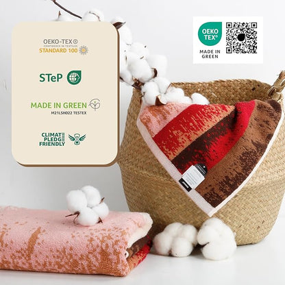 SEMAXE Luxury Bath Towel for Bathroom, 100% Cotton Towel with Hanging Loop and Smart Tag, Soft & Absorbent, Gift Box Packaging,1 Pc Colored Towel, 55" L x 27" W