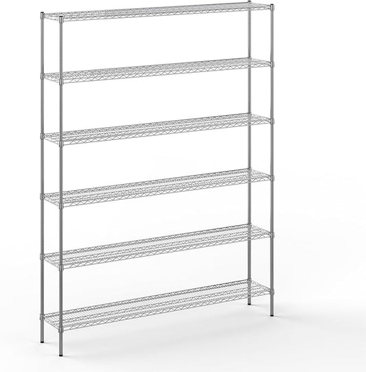 14" Deep x 72" Wide x 96" Height Wire Shelving Kit | 6-Tier | NSF Commercial Storage Rack Unit