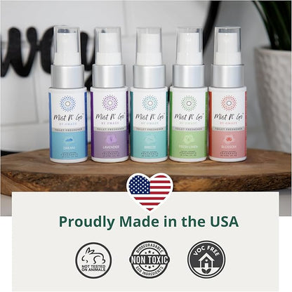 Mist N’ Go by Omaze Travel Bathroom Spray for Toilet Spray Odor Eliminator - Travel Toilet Spray for Bathroom Air Freshener Spray for Bathroom Deodorizer - Breeze Travel Size (1oz x3)