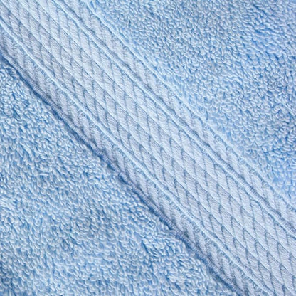 Superior Egyptian Cotton Pile Hand Towel Set of 4, Ultra Soft Luxury Towels, Thick Plush Essentials, Absorbent Heavyweight, Guest Bath, Hotel, Spa, Home Bathroom, Shower Basics, Light Blue