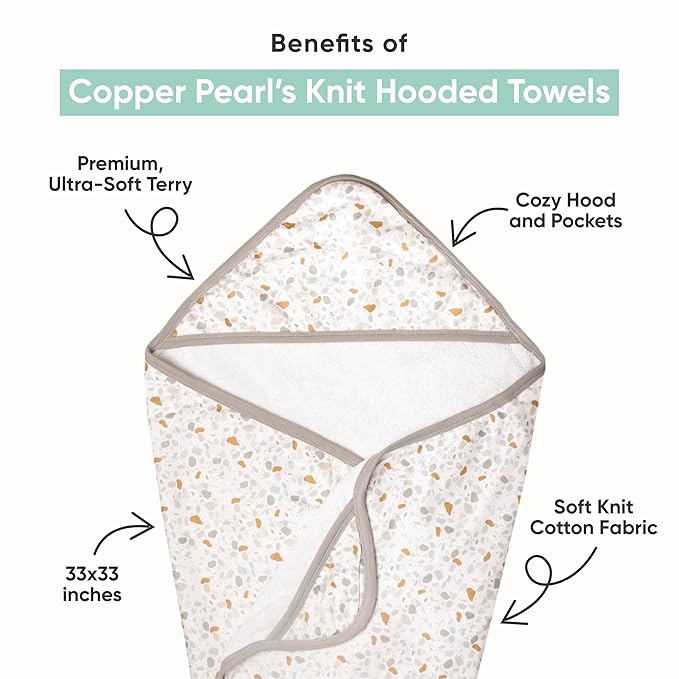 Copper Pearl Premium Knit Hooded Bath Towel Gunnar