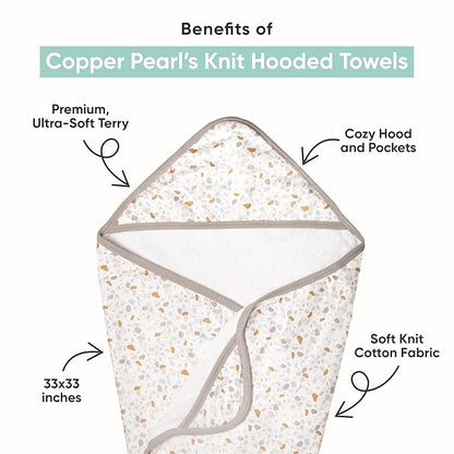 Copper Pearl Hooded Bath Towels Premium Knit/Terry Cloth Baby Towels with Hood, Pockets, and Cool Designs - Great to Gift and Make Bath Time Fun - Baby Bath Towel, Kai
