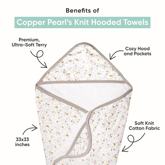 Copper Pearl Hooded Bath Towels Premium Knit/Terry Cloth Baby Towels with Hood, Pockets, and Cool Designs - Great to Gift and Make Bath Time Fun - Baby Bath Towel, Diesel