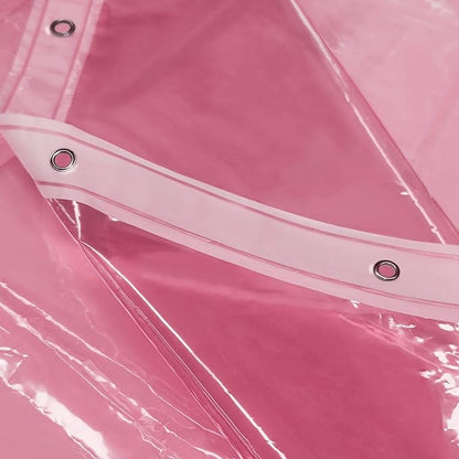 Barossa Design Clear Pink Long Shower Curtain Liner 78" Height - 3 Magnets & Waterproof Lightweight PEVA Shower Liner for Bath Tub, PVC Free, Metal Grommets, Clear Pink, 72x78