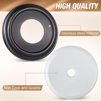 Dreyoo Metal Tub Spout Cover Ring, Bathtub Spout Trim Plate Ring with 1 Pcs Foam Gasket, 1-1/2 Inch ID and 3-5/8 Inch OD(Oil Rubbed Bronze)