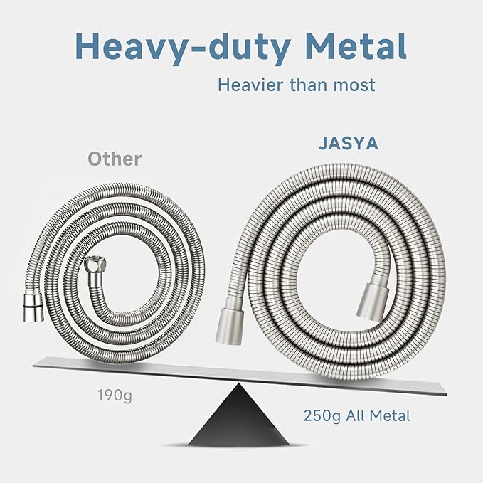 Shower Hose Extra Long 304 Stainless Steel Handheld Showerhead Hoses,Anti Winding Interface,With Brass Insert And Nut-durable ＆ Flexible Rv Shower Hose Replacement (Brushed Nickel, 39 Inches)