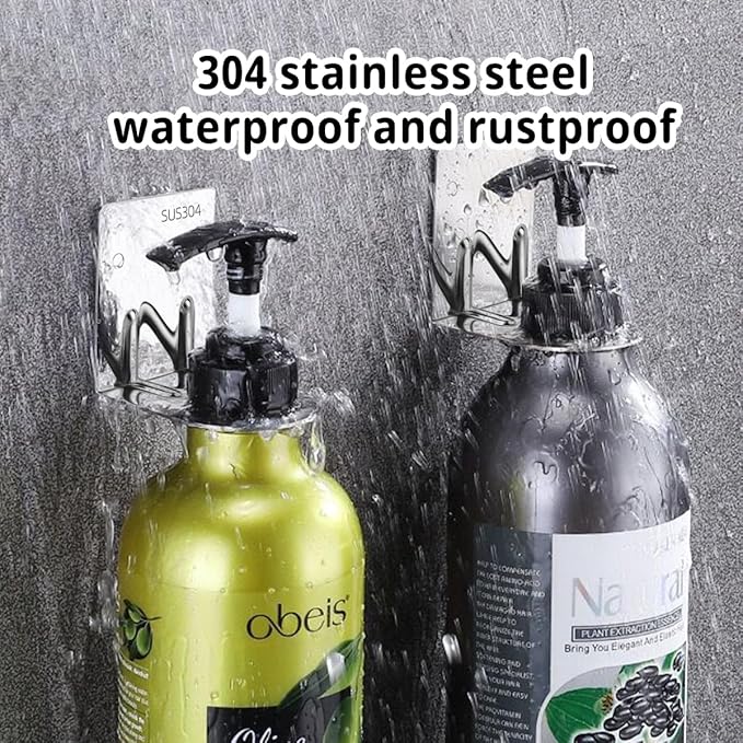 3Pcs Resizable Soap Bottle Dispenser Holder Wall Mount for Shower, Soap Shampoo Lotion Dispenser Wall Mount Bottle Holder for Bathroom Kitchen with Screw Sets (3pcs Black)
