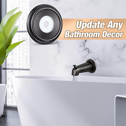Dreyoo Metal Tub Spout Cover Ring, Bathtub Spout Trim Plate Ring with 1 Pcs Foam Gasket, 1-1/2 Inch ID and 3-5/8 Inch OD(Oil Rubbed Bronze)