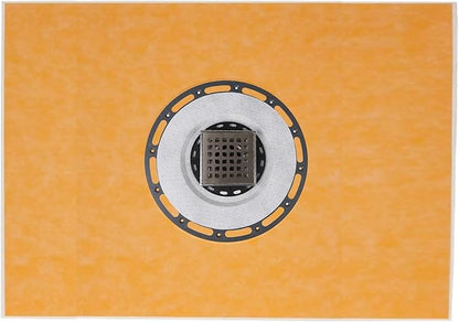 4-Inch Square Shower Drain with Bonding Flange - Durable Stainless Steel Shower Drain Flange Kit for Quick Drainage, Easy Installation, Ideal for Bathroom & Wet Area Renovations