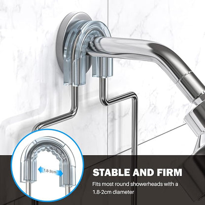 Epicano Anti-Swing Hanging Shower Caddy Stainless Steel 304, Over Head Shower Caddy Rustproof with hooks for Towels, Sponge and more, Chrome